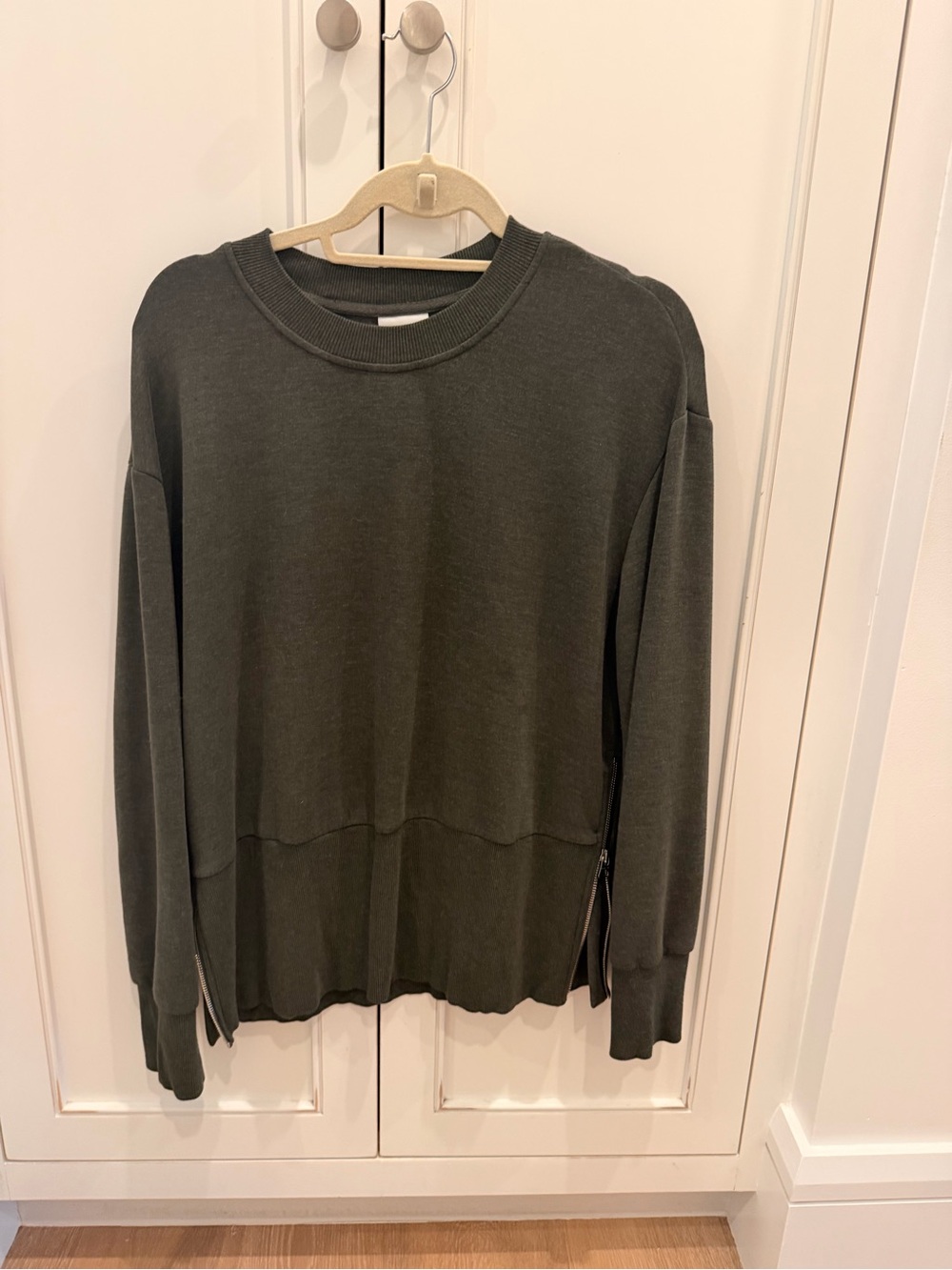 Varley 2 Piece Set Olive Green Track Sweatshirt and Pants
